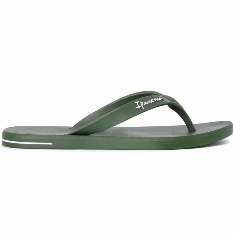 Green Men's Ipanema Posto 10 Flip Flops | ZLROIK-791