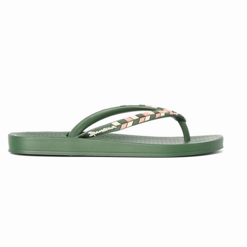 Green Women's Ipanema Ana Lovely X Flip Flops | QSDMBX-301