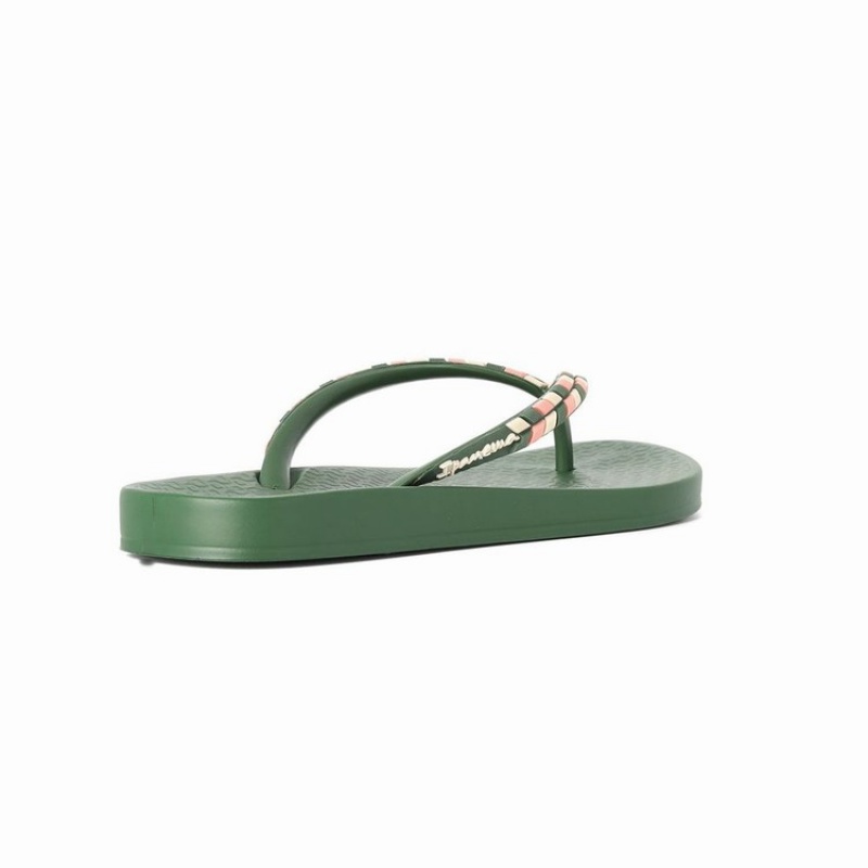 Green Women\'s Ipanema Ana Lovely X Flip Flops | QSDMBX-301