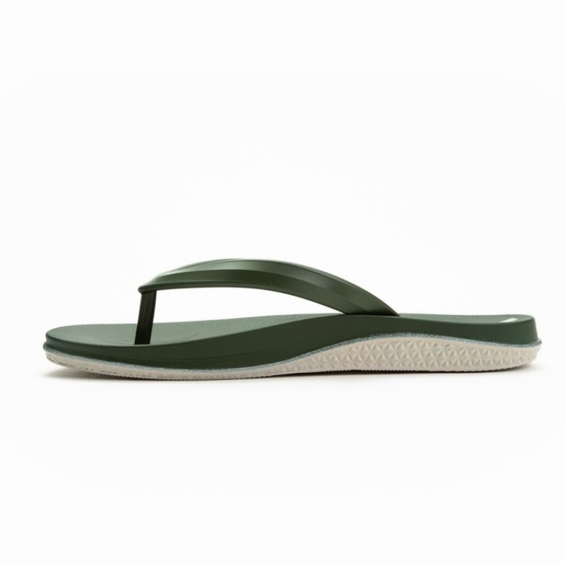 Green / Beige Men's Ipanema Ana Lapa Flip Flops | IRYHXE-298