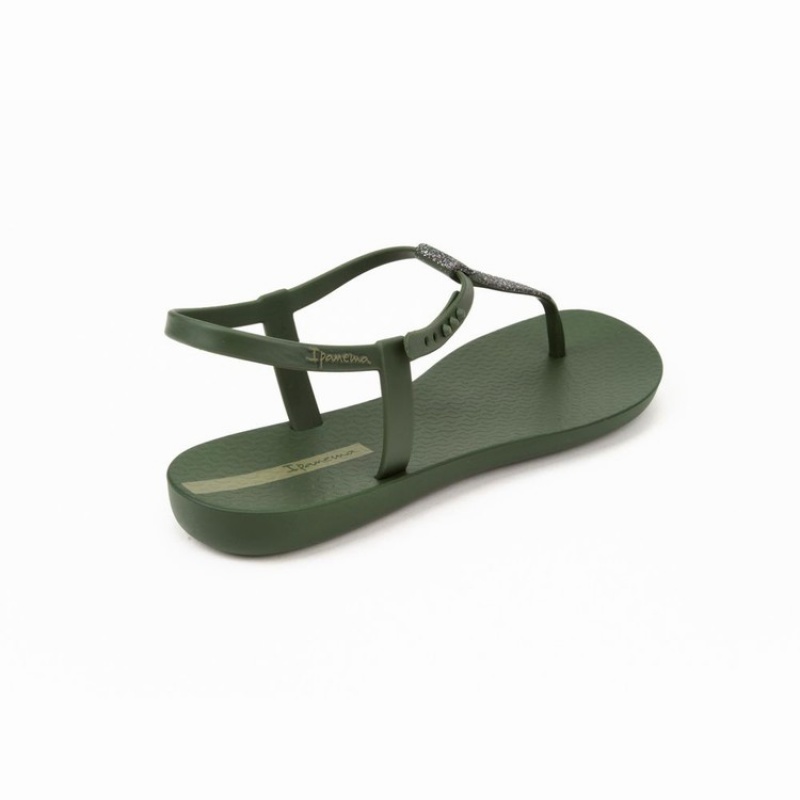 Green / Silver Women's Ipanema Shimmer Sandals | IENLXV-617