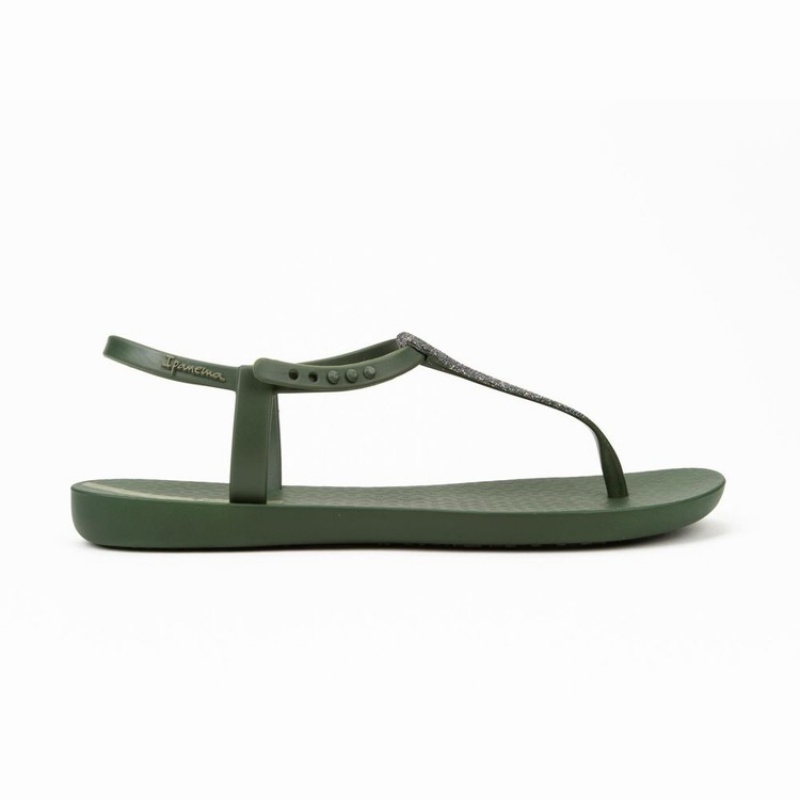 Green / Silver Women's Ipanema Shimmer Sandals | IENLXV-617