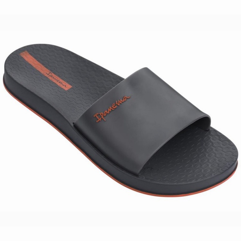 Grey Men's Ipanema Glide Slides | FJIOCK-387