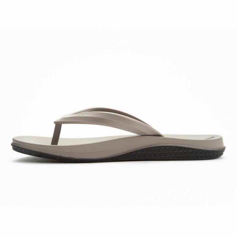 Grey / Black Men's Ipanema Ana Lapa Flip Flops | DEPANB-304