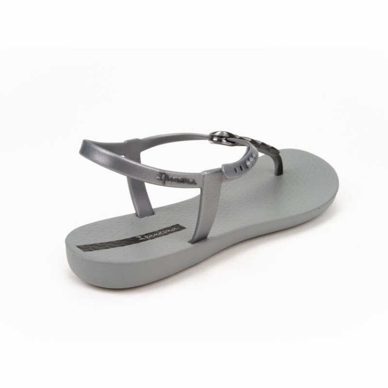 Grey / Silver Women's Ipanema Braid Sandals | UJWVKG-519