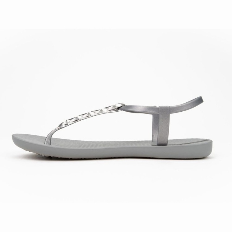 Grey / Silver Women's Ipanema Braid Sandals | UJWVKG-519