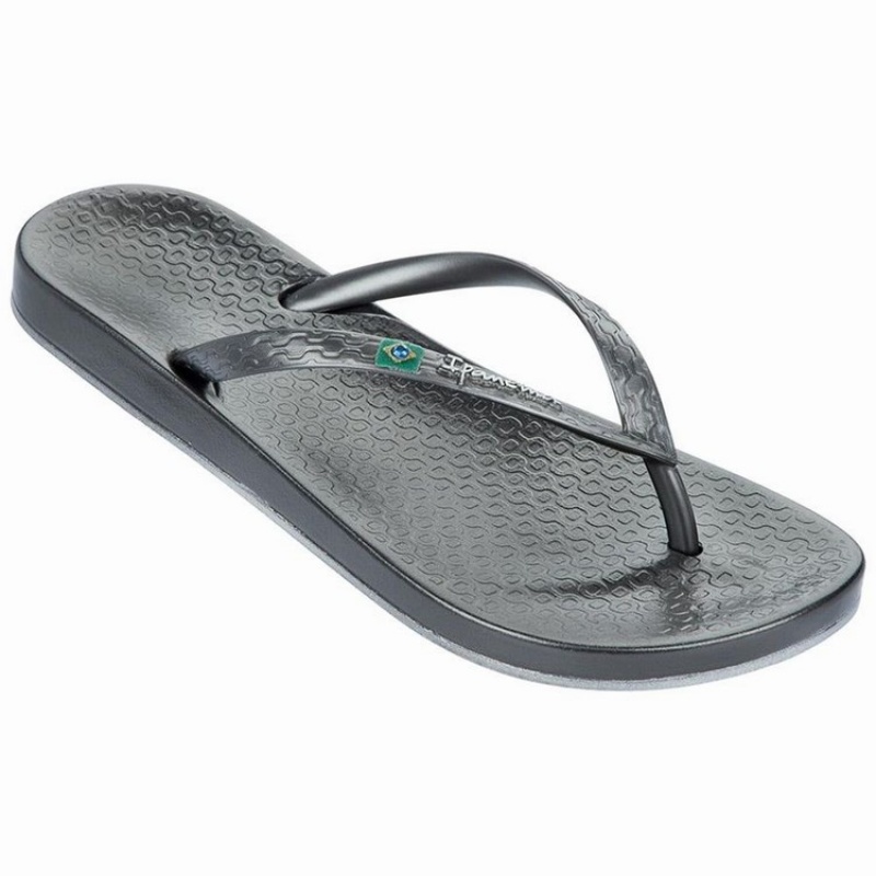 Grey / Silver Women's Ipanema Brilliant Flip Flops | BHYELZ-815