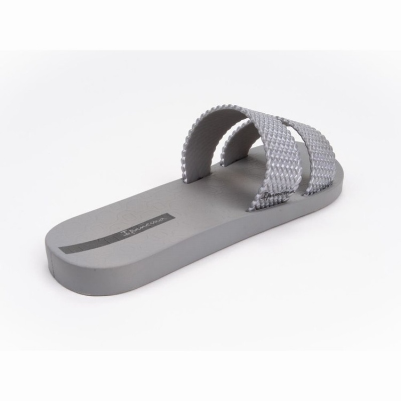 Grey / Silver Women's Ipanema City Sandals | AOBFUL-815