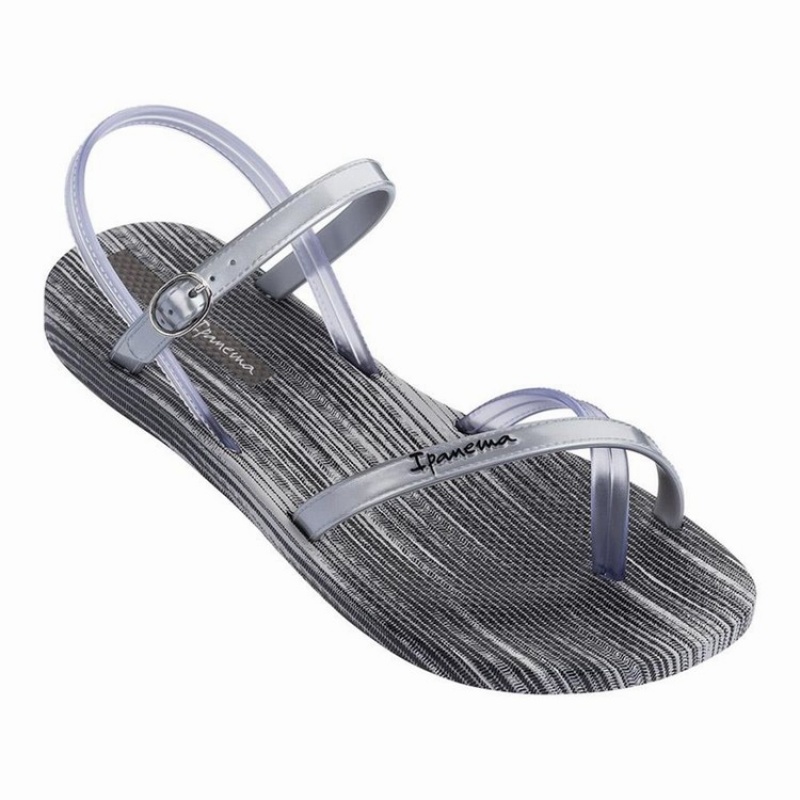 Grey / Silver Women's Ipanema Suzi Print Sandals | JDBEIF-974