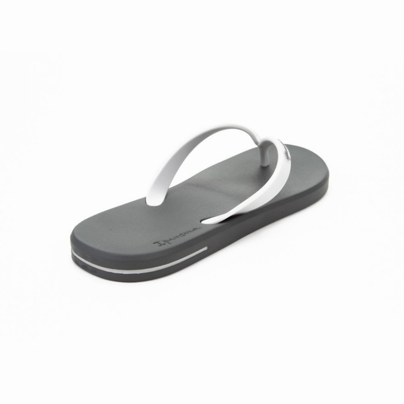 Grey / White Men's Ipanema Posto 10 Flip Flops | RKIHVG-864