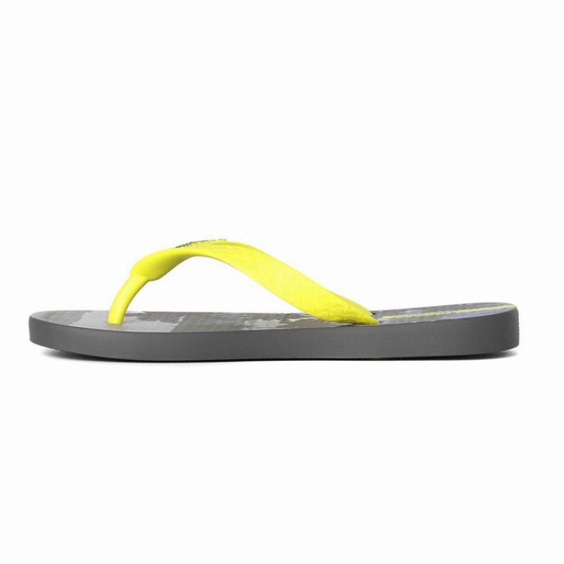 Grey / Yellow Kids' Ipanema Tropics Flip Flops | JZQTUI-398