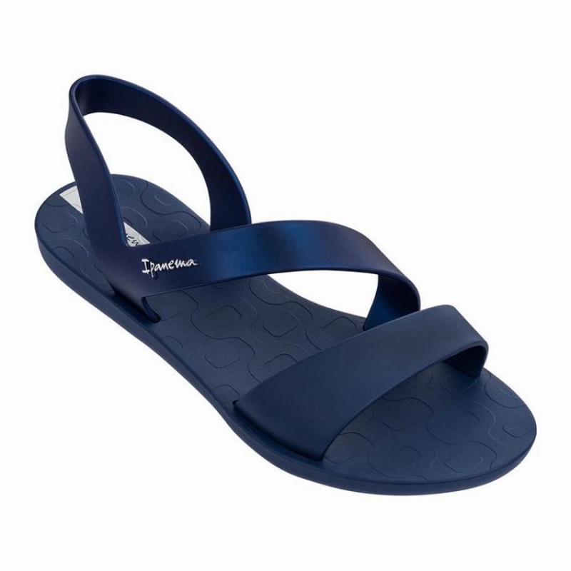 Navy Women's Ipanema Vibe Sandals | CYKSOA-982