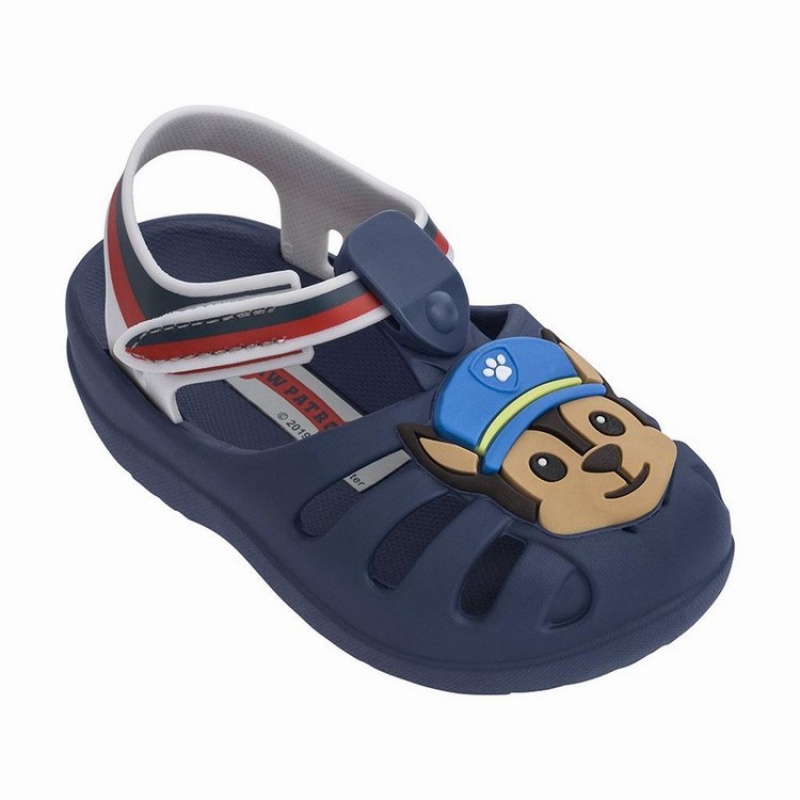 Navy / Grey / Red Baby Ipanema Patrulha Pata Friends Sandals | LTXMWF-430