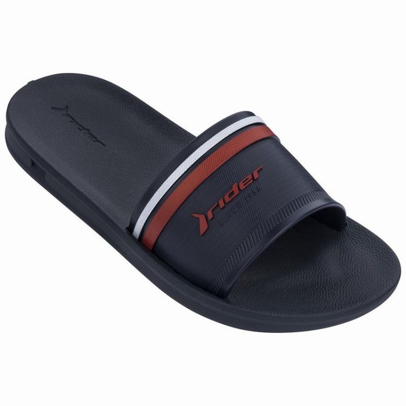 Navy / Red Kids\' Ipanema Strike Plus Slides | ZKQGJD-950