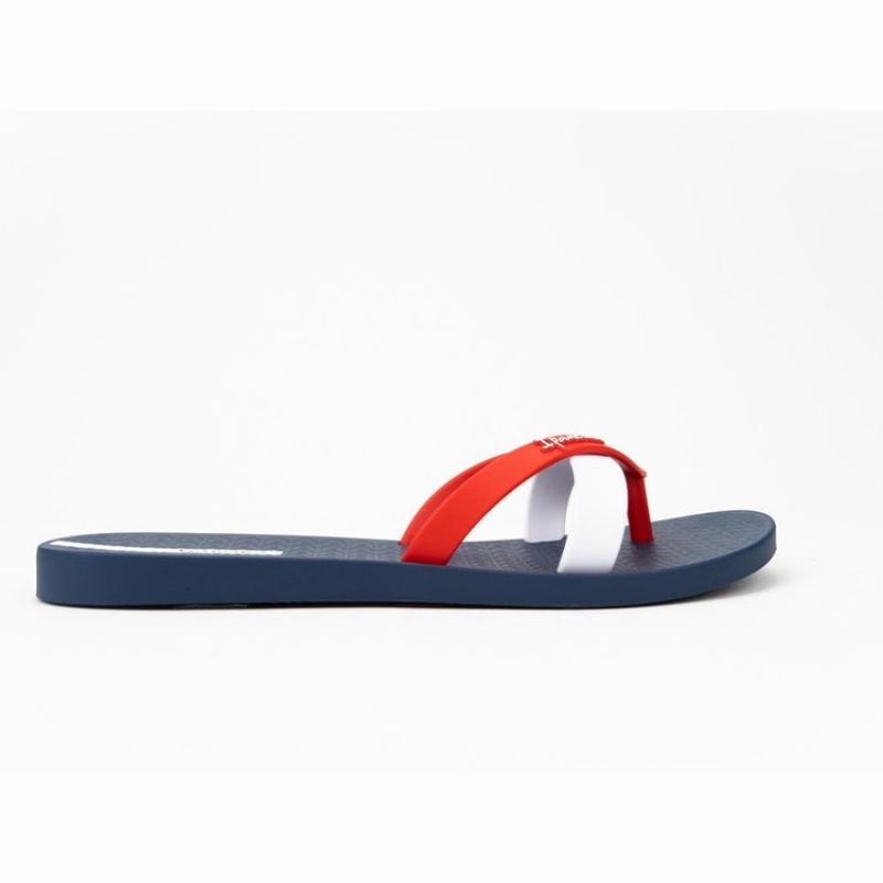 Navy / Red / White Women's Ipanema Kirei Flip Flops | UJFTBW-493