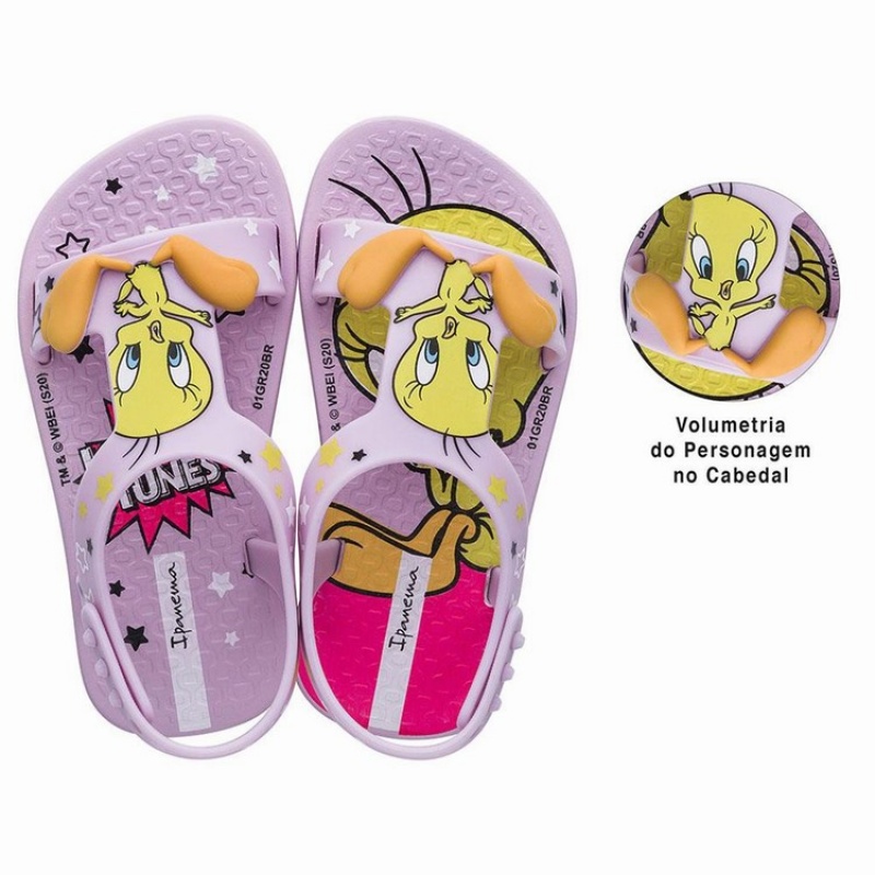 Pink Baby Ipanema Looney Tunes Sandals | ZULXTP-052