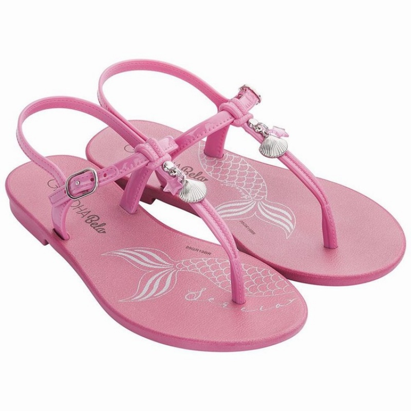 Pink Kids\' Ipanema Cacau Sereia Sandals | HSJDRU-093