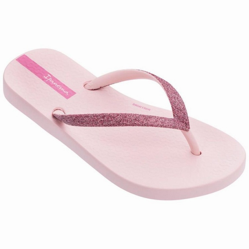 Pink Kids' Ipanema Glitter IV Flip Flops | DXERZL-964