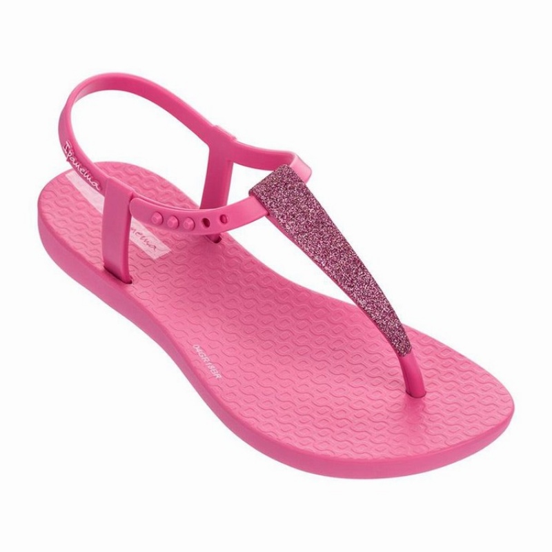 Pink Kids\' Ipanema Shimmer Sandals | AHJFCY-356