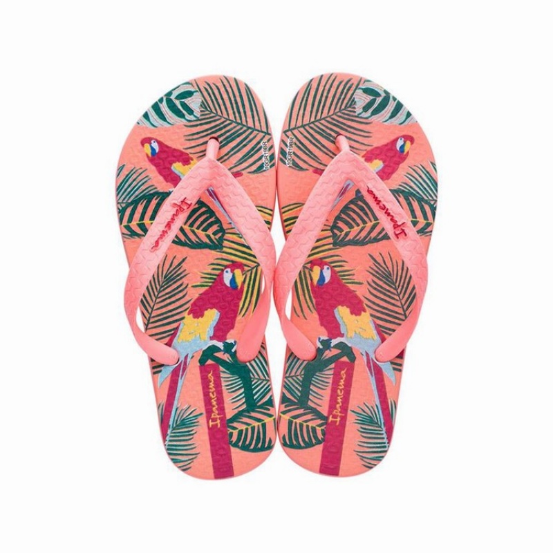 Pink Kids' Ipanema Tropics Flip Flops | ESHKLW-375