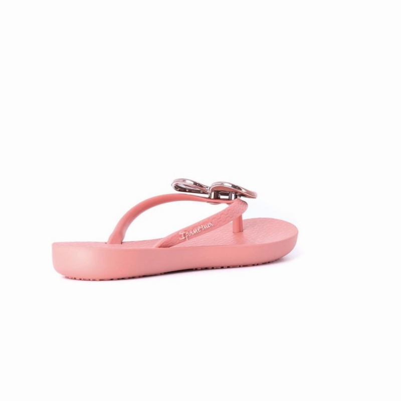 Pink Kids' Ipanema Wave Heart Flip Flops | OIANRF-892