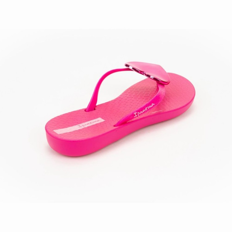 Pink Kids' Ipanema Wave Heart Flip Flops | DNHSRE-250