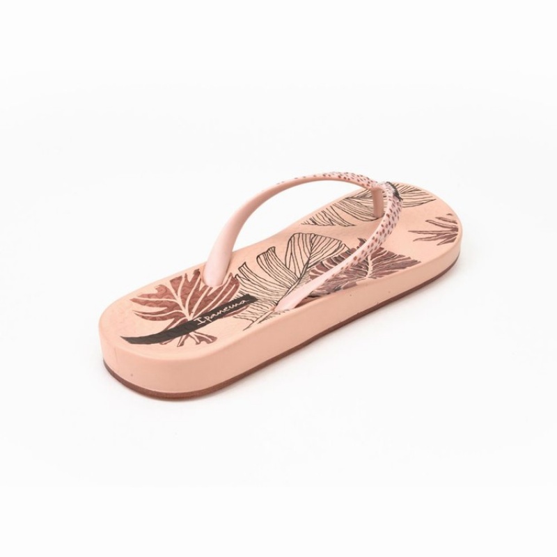 Pink Women's Ipanema Ana Frond Flip Flops | PDZWNG-739