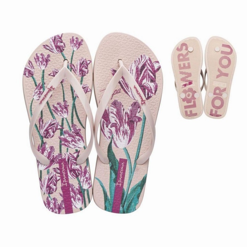 Pink Women's Ipanema Botanicals Flip Flops | VCLKID-702