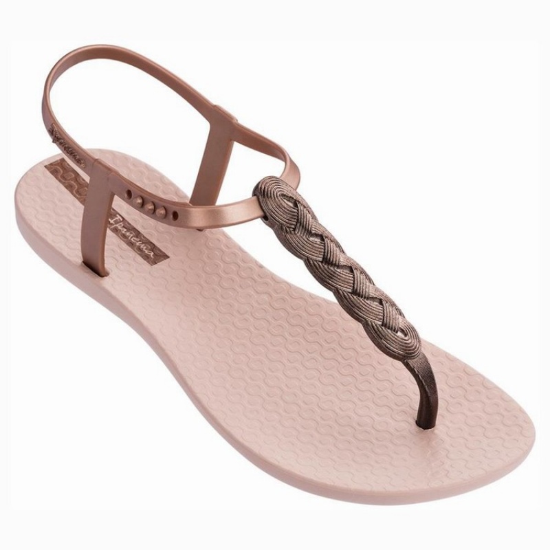 Pink Women's Ipanema Braid Sandals | PJCWZG-827