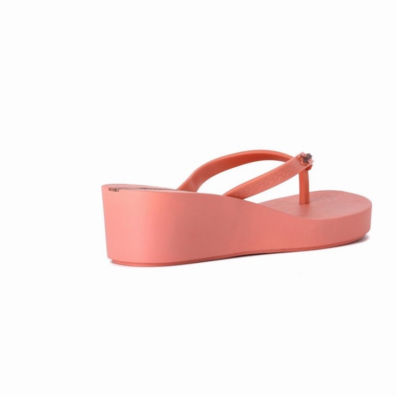 Pink Women's Ipanema Daisy Wedge Flip Flops | ZLNJGT-054