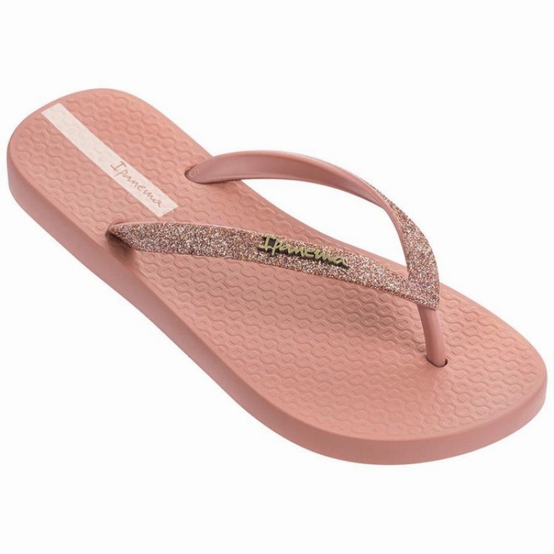 Pink Women's Ipanema Glitter II Flip Flops | FLVYIH-072