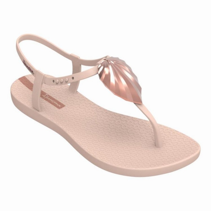 Pink Women's Ipanema Leaf Sandals | GZMYEA-265