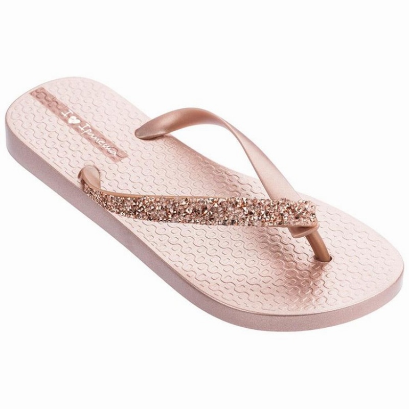 Pink Women's Ipanema Pebble Flip Flops | GFMBDI-491