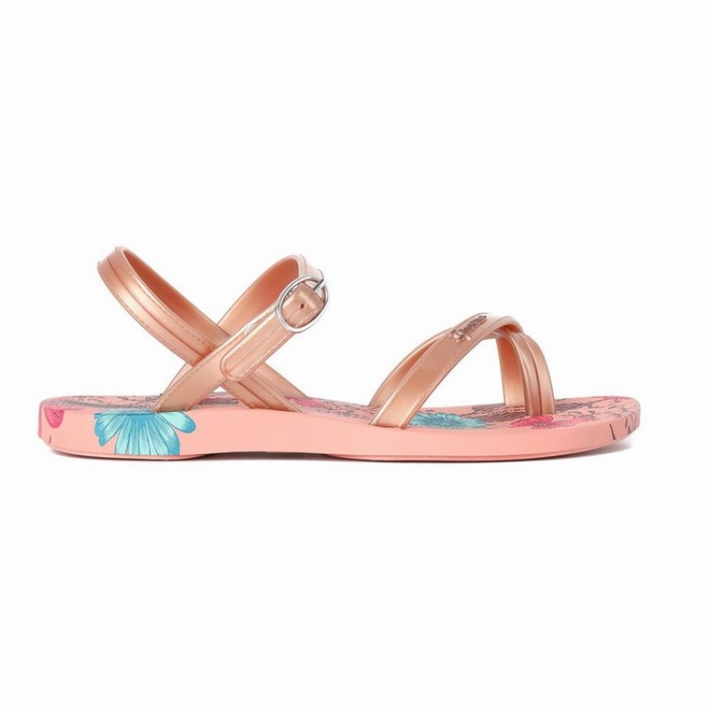 Pink / Beige Kids' Ipanema Suzi Print II Sandals | SVYATE-294