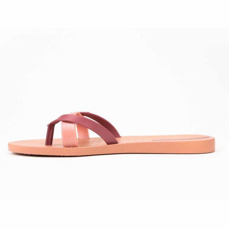 Pink / Burgundy Women's Ipanema Kirei Flip Flops | TCPIKW-410