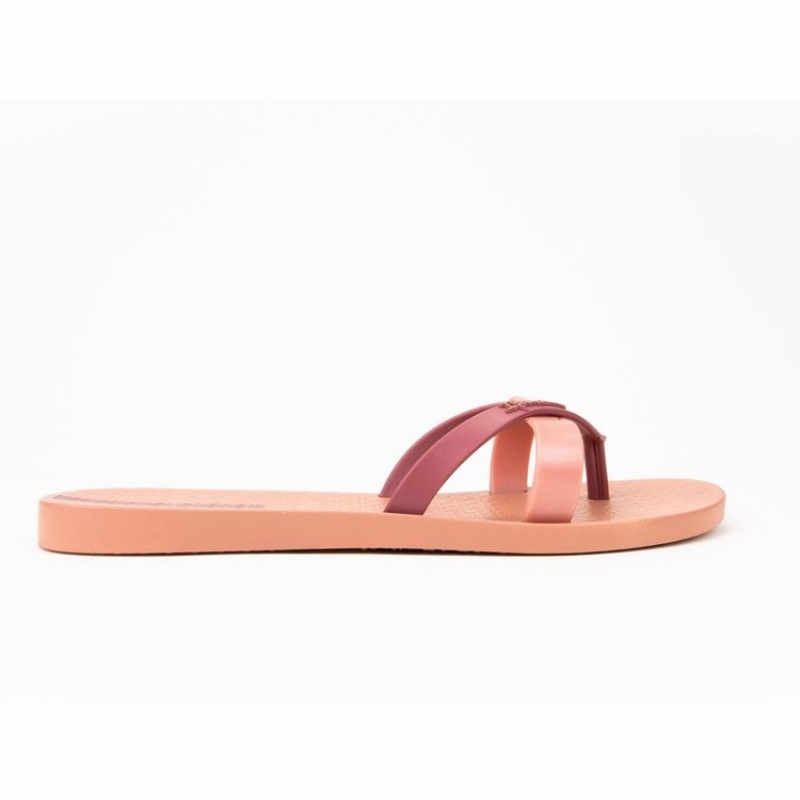 Pink / Burgundy Women's Ipanema Kirei Flip Flops | TCPIKW-410