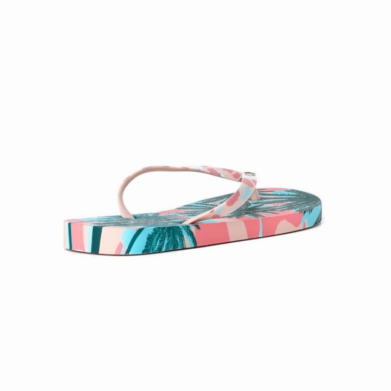 Pink / Green Women's Ipanema I Love Sun Flip Flops | FZILEW-423