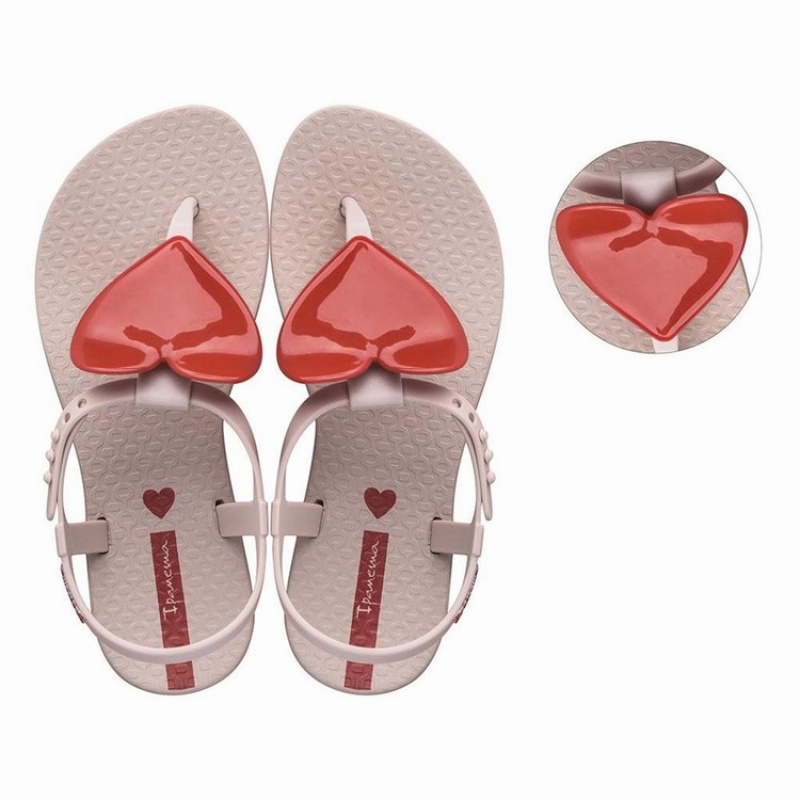 Pink / Red Kids' Ipanema Class Love Sandals | BVJMLZ-286