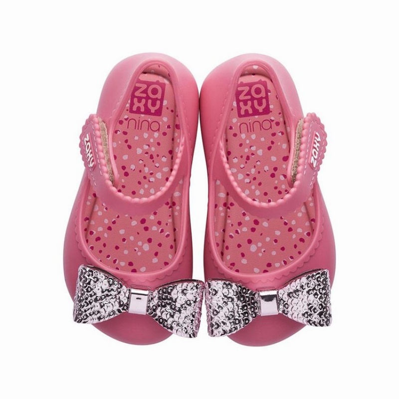 Pink / Silver Baby Ipanema Sparkle Sandals | EUNVFW-504