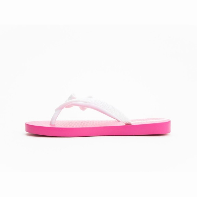 Pink / White Kids' Ipanema Glitter IV Flip Flops | GDVYHS-945