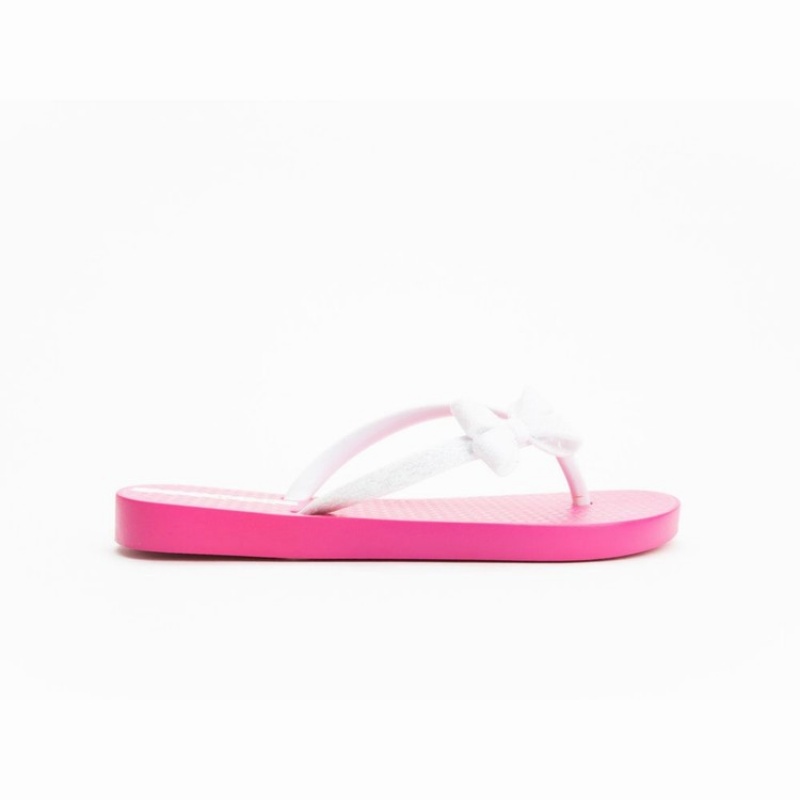 Pink / White Kids' Ipanema Glitter IV Flip Flops | GDVYHS-945