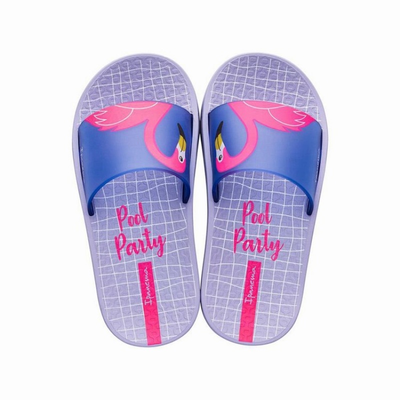 Purple / Blue Kids' Ipanema Slippy Sandals | IYZQTK-851