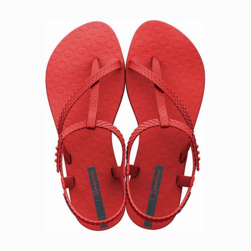 Red Women's Ipanema Aphrodite Sandals | VIBKSL-675