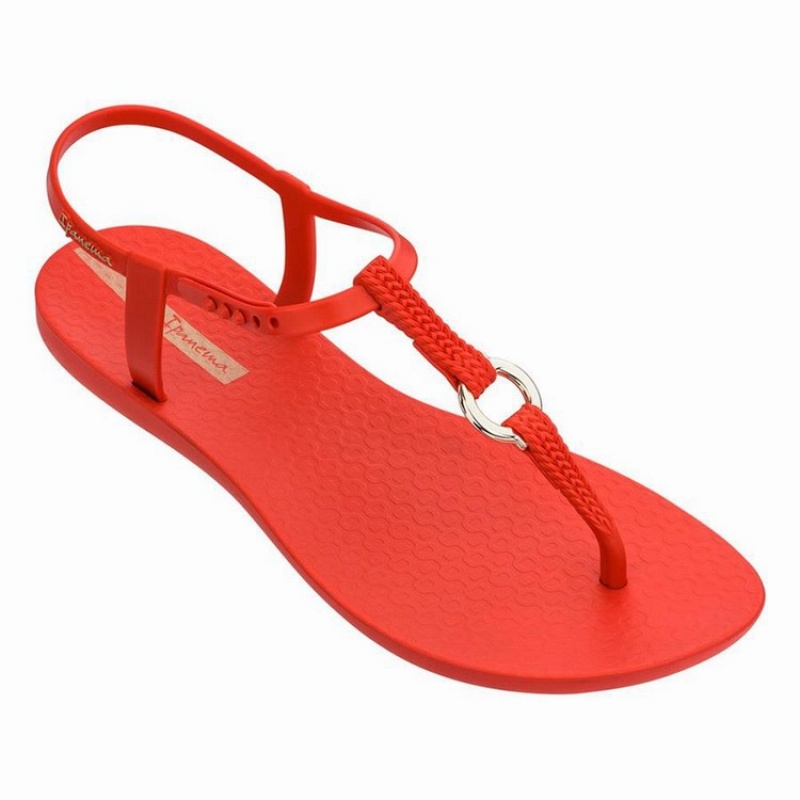 Red Women's Ipanema Link Sandals | BSHLYW-321