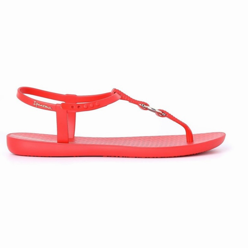 Red Women's Ipanema Link Sandals | BSHLYW-321