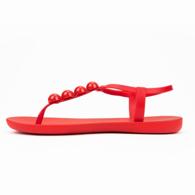 Red Women's Ipanema Pearl Sandals | RQBAOU-897