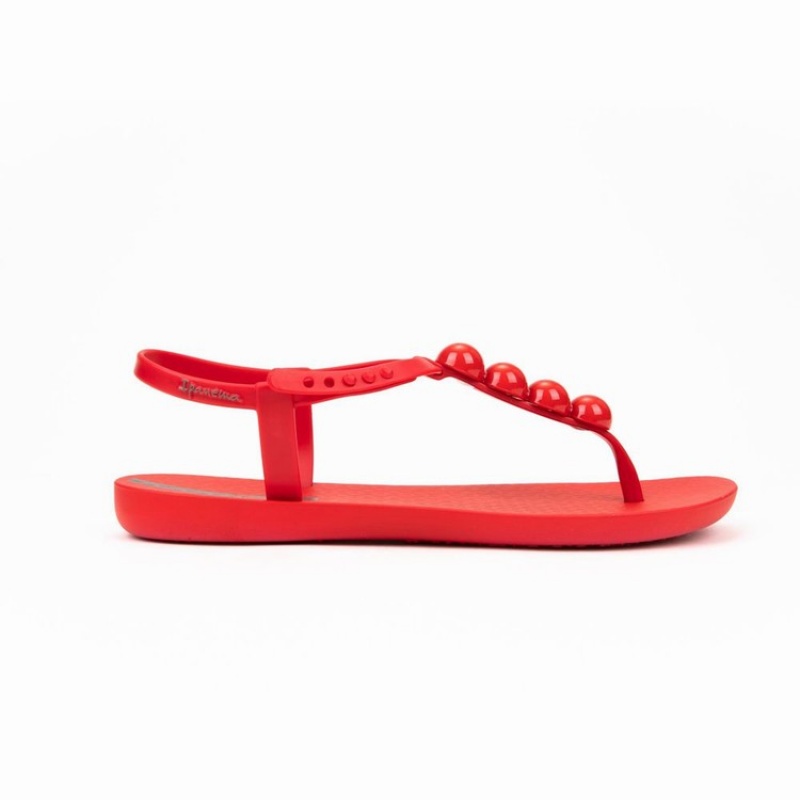 Red Women's Ipanema Pearl Sandals | RQBAOU-897