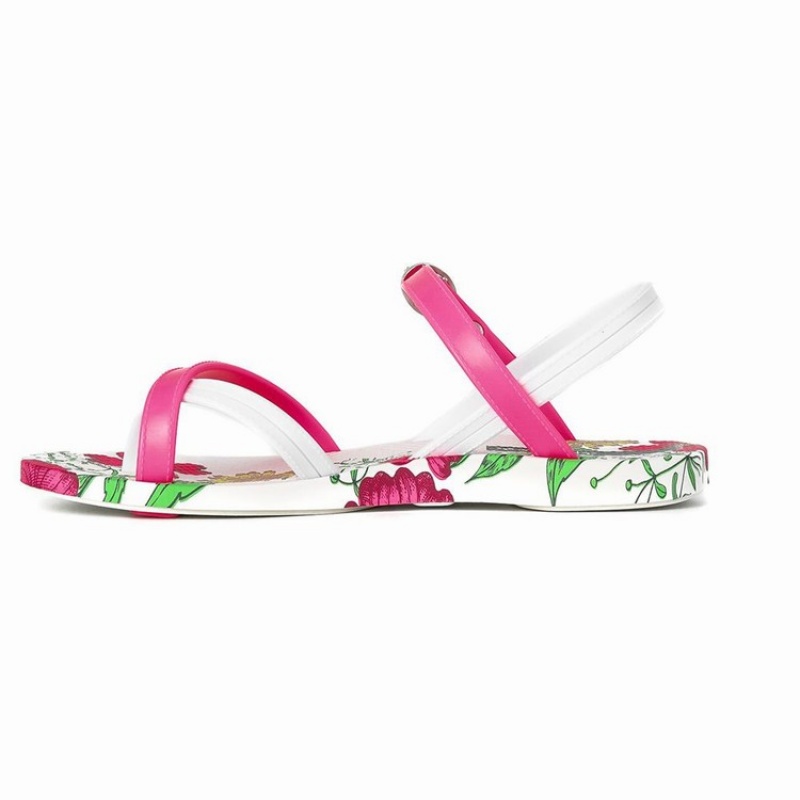 White / Pink Kids' Ipanema Suzi Print II Sandals | SMGTLJ-584