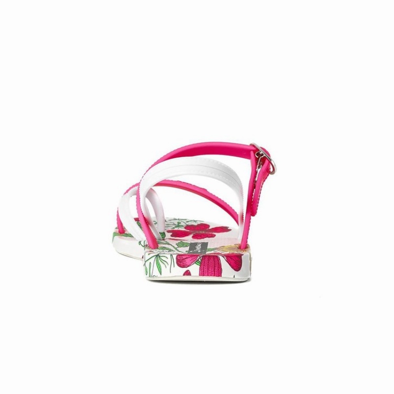 White / Pink Kids' Ipanema Suzi Print II Sandals | SMGTLJ-584