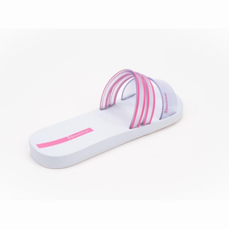 White / Pink Women's Ipanema Ziggy Sandals | GWIFTK-654